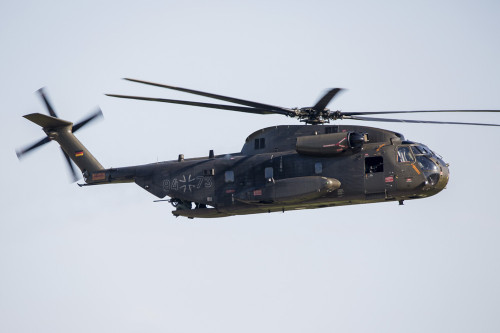 CH-53GA of the German Air Force with ramp machine gun. Poster Print by Timm Ziegenthaler/Stocktrek Images - Item # VARPSTTZG100691M
