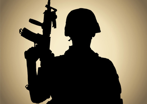 Illustration of an American soldier in military helmet. Poster Print by Oleg Zabielin/Stocktrek Images - Item # VARPSTZAB100098M