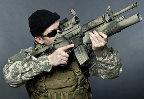 U.S. soldier aiming with his rifle. Poster Print by Oleg Zabielin/Stocktrek Images - Item # VARPSTZAB100154M