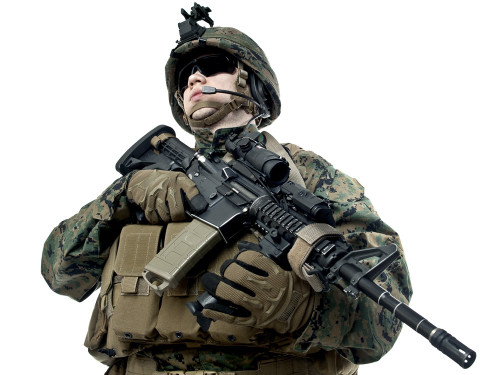U.S. soldier with rifle. Poster Print by Oleg Zabielin/Stocktrek Images - Item # VARPSTZAB100169M
