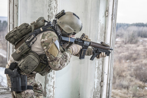 United States Army ranger during a military operation. Poster Print by Oleg Zabielin/Stocktrek Images - Item # VARPSTZAB100533M