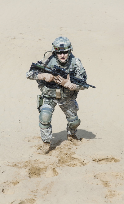 United States airborne infantry man walking in the desert. Poster Print by Oleg Zabielin/Stocktrek Images - Item # VARPSTZAB100665M