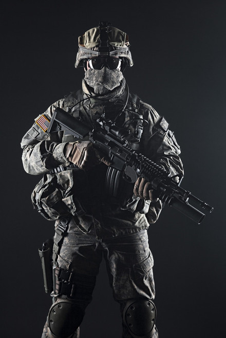 United States paratrooper airborne infantry, studio shot. Poster Print by Oleg Zabielin/Stocktrek Images - Item # VARPSTZAB100813M United States paratrooper airborne infantry, studio shot. Poster Print by Oleg Zabielin/Stocktrek Images - Item # VARPSTZAB100813M