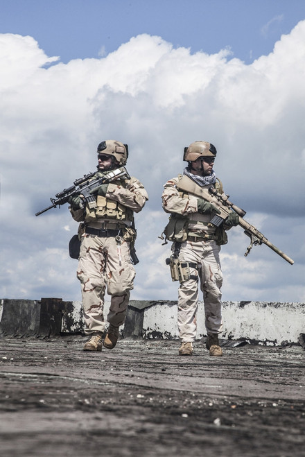 Navy SEALs Team with weapons in action. Poster Print by Oleg Zabielin/Stocktrek Images - Item # VARPSTZAB101136M