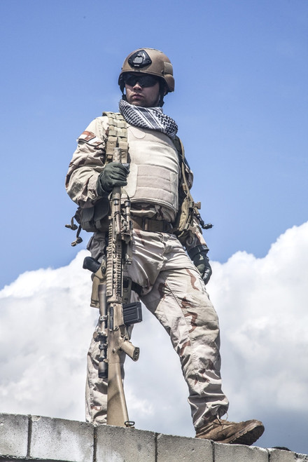 Member of Navy SEAL Team with weapons in action. Poster Print by Oleg Zabielin/Stocktrek Images - Item # VARPSTZAB101144M