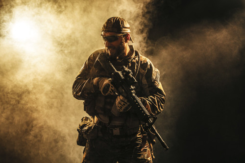 Green Berets U.S. Army Special Forces Group soldier in the rain. Poster Print by Oleg Zabielin/Stocktrek Images (17 x 11 - Item # VARPSTZAB101405M Green Berets U.S. Army Special Forces Group soldier in the rain. Poster Print by Oleg Zabielin/Stocktrek Images (17 x 11 - Item # VARPSTZAB101405M