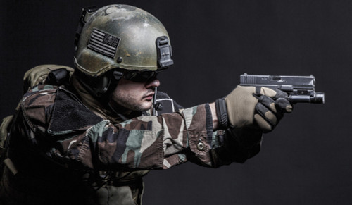 U.S. Marine Corps special operations command Marsoc raider with pistol. Poster Print by Oleg Zabielin/Stocktrek Images ( - Item # VARPSTZAB102161M