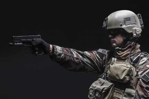 U.S. Marine Corps special operations command Marsoc raider with pistol. Poster Print by Oleg Zabielin/Stocktrek Images ( - Item # VARPSTZAB102178M