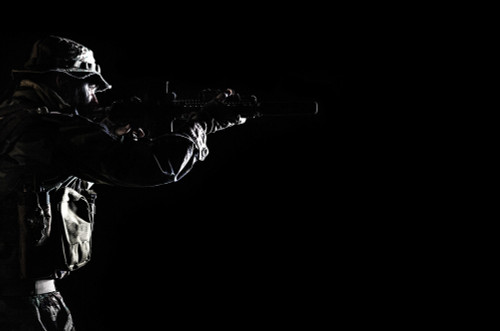 Backlit studio shot of a U.S. special forces soldier shooting his rifle. Poster Print by Oleg Zabielin/Stocktrek Images - Item # VARPSTZAB102740M Backlit studio shot of a U.S. special forces soldier shooting his rifle. Poster Print by Oleg Zabielin/Stocktrek Images - Item # VARPSTZAB102740M