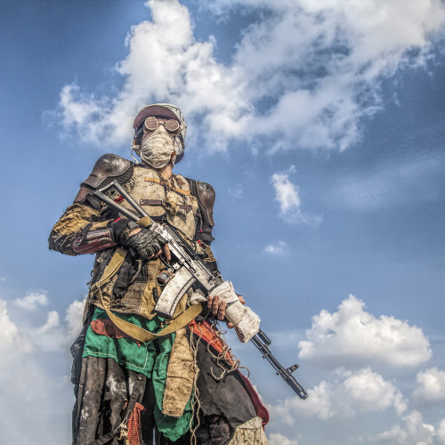 Post apocalyptic survivor creature with homemade weapons. Poster Print by Oleg Zabielin/Stocktrek Images - Item # VARPSTZAB102900M