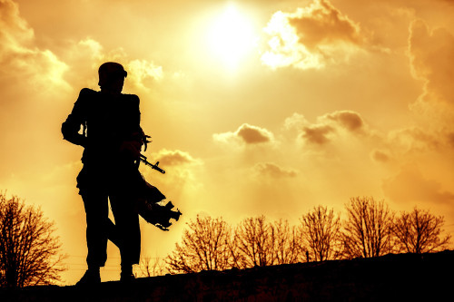 Post apocalyptic survivor creature with homemade weapons. Poster Print by Oleg Zabielin/Stocktrek Images - Item # VARPSTZAB102905M