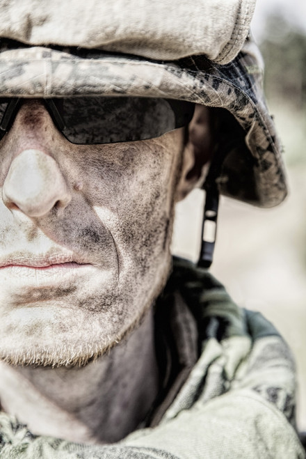 U.S. Marine with warpaint on face. Poster Print by Oleg Zabielin/Stocktrek Images - Item # VARPSTZAB103144M