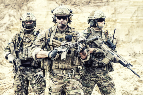 Group portrait of U.S. Army soldiers standing together with their weapons. Poster Print by Oleg Zabielin/Stocktrek Image - Item # VARPSTZAB103231M