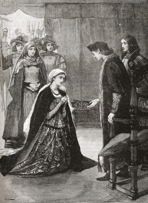Lady Catherine Gordon Taken Prisoner And Brought Before Henry Vii At St. Michaels Mount, Cornwall, England After His Forces Routed Warbeck's Cornish Army At Exeter In 1497. Lady Catherine Gordon, C.?1474_æ_ 1537. Scottish Noblewoman And Wife Of Yorki