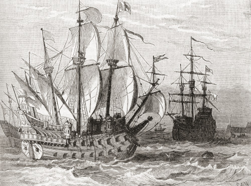 16th Century Sailing Ships. From The Century Edition Of Cassell's History Of England, Published 1901. Poster Print by Ken Welsh / Design Pics - Item # VARDPI12280060