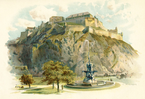 Edinburgh Castle, Castle Rock, Edinburgh, Scotland In The 19th Century. After A Work By Charles Wilkinson. From The Century Edition Of Cassell's History Of England, Published 1901. Poster Print by Ken Welsh / Design Pics - Item # VARDPI12280084
