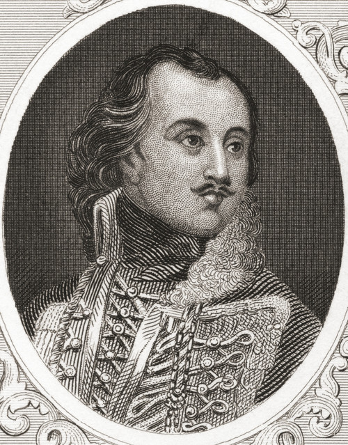 Kazimierz Michal Waclaw Wiktor Pulaski, Aka Casimir Pulaski, 1745-1779. Polish Nobleman And Soldier Who Has Been Called "the Father Of The American Cavalry". From Gallery Of Historical And Contemporary Portraits, Engravings. Poster Print by Ken Welsh
