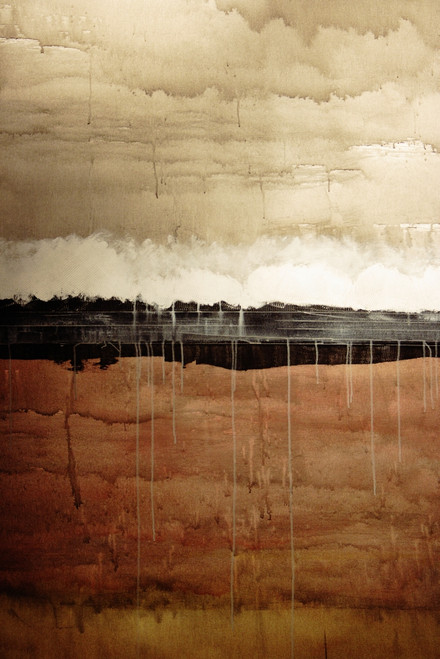 Dawn, Abstract Painting In Brown And White (Acrylic Painting). Poster Print by TheProcess / Design Pics - Item # VARDPI1975495