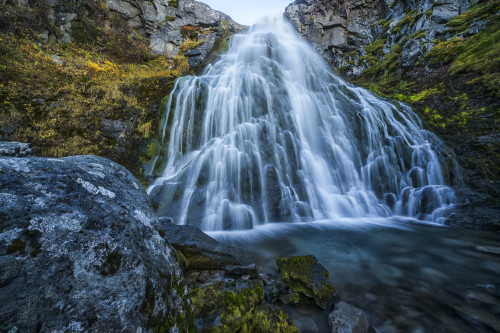 Waterfall along the road; West Fjords, Iceland Poster Print by Robert Postma / Design Pics - Item # VARDPI12530961