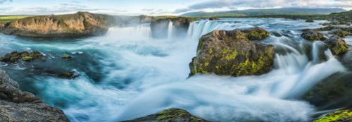 Panoramic image of Godafoss waterfall; Iceland Poster Print by Robert Postma / Design Pics - Item # VARDPI12530940