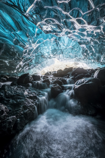 Ice Cave In Vatnajokull Glacier, South Iceland; Iceland Poster Print by Robert Postma / Design Pics - Item # VARDPI12331172