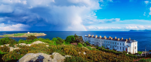 Dalkey Island With Rainbow, Dublin, Ireland. Poster Print by The Irish Image Collection / Design Pics - Item # VARDPI1813268