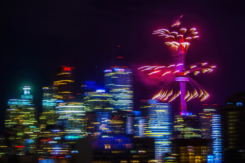 Fireworks over Toronto at night; Toronto, Ontario, Canada Poster Print by Jim Craigmyle / Design Pics - Item # VARDPI12549233