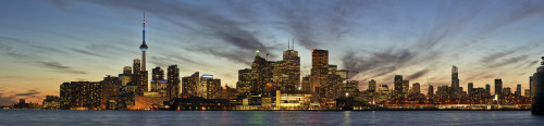 Skyline Of Toronto At Sunset; Toronto, Ontario, Canada Poster Print by Spencer Robertson / Design Pics - Item # VARDPI12329551