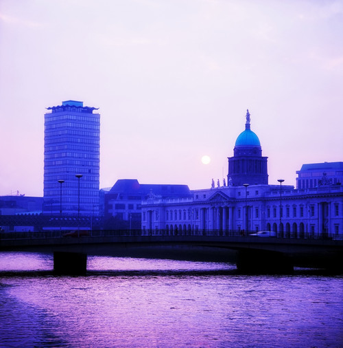 Dublin, Co Dublin, Ireland, Customs House, At Sunset Poster Print by The Irish Image Collection / Design Pics - Item # VARDPI1807232