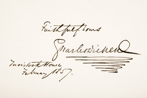 Charles Dickens, 1812 - 1870. English Novelist.  Hand Writing Sample. Poster Print by Ken Welsh / Design Pics - Item # VARDPI12323133