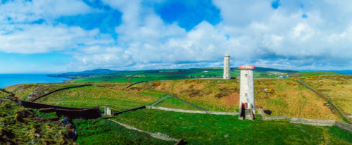 Disused Lighthouses, Wicklow Head, Co Wicklow, Ireland. Poster Print by The Irish Image Collection / Design Pics - Item # VARDPI1813266