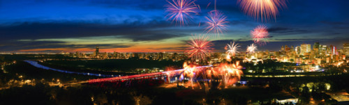 Fireworks in the Edmonton River Valley; Edmonton, Alberta, Canada Poster Print by 770 Productions / Design Pics - Item # VARDPI12524388