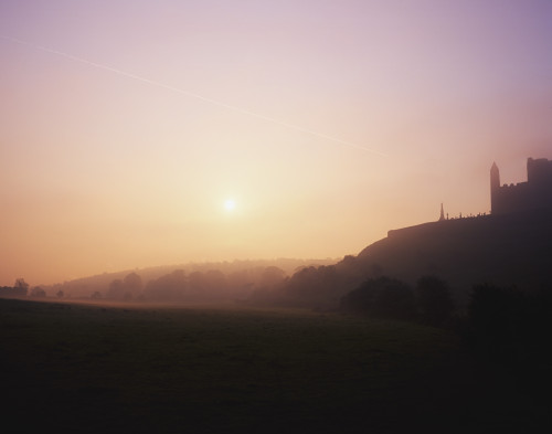 Cashel Town,Co Tipperary,Ireland;Rock Of Cashel At Sunset Poster Print by The Irish Image Collection / Design Pics - Item # VARDPI1809112