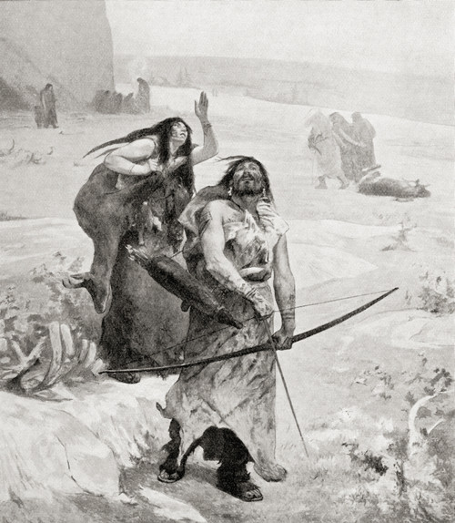 Neolithic man.  From Hutchinson's History of the Nations, published 1915. Poster Print by Ken Welsh / Design Pics - Item # VARDPI12332711