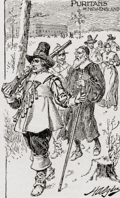 Puritans Of New England. From The History Of Our Country, Published 1900. Poster Print by Ken Welsh / Design Pics - Item # VARDPI12280317