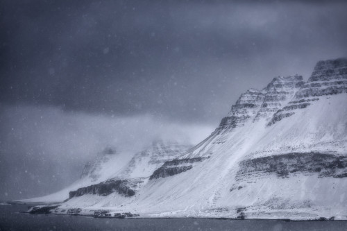 A snow storm along the Strandir Coast on Iceland's West Fjords; Iceland Poster Print by Robert Postma / Design Pics - Item # VARDPI12530949