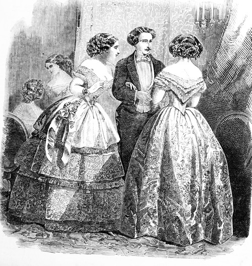 The Illustrated London News Etching From 1853.paris Fashions For March 1853 Poster Print by John Short / Design Pics - Item # VARDPI12329415