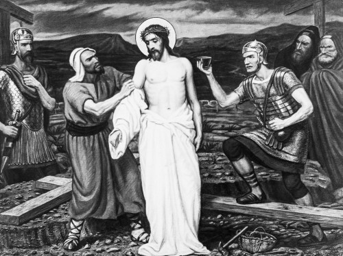 Jesus Stripped Of His Garments, Pencil Drawing Magic Lantern Slide Circa 1900 Poster Print by John Short / Design Pics - Item # VARDPI12327087