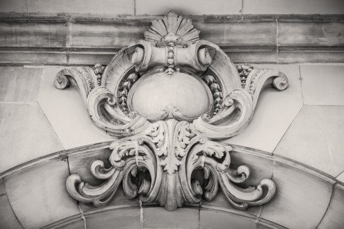 Stone ornamentation on the exterior of a structure; Winnipeg, Manitoba, Canada Poster Print by Leah Bignell / Design Pics - Item # VARDPI12521094