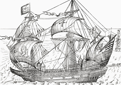 16th Century Warship.  From A First Book Of British History Published 1925. Poster Print by Hilary Jane Morgan / Design Pics - Item # VARDPI12283506