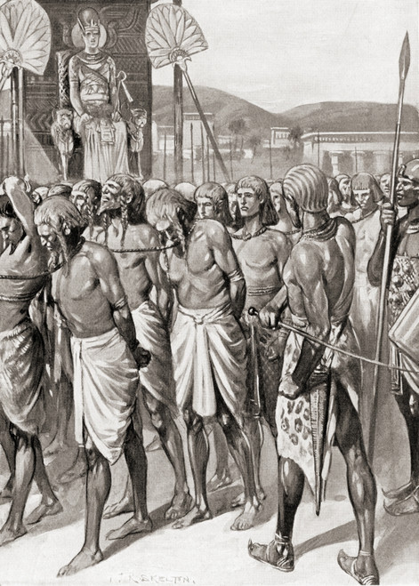 Captives Before The Pharaoh.  From Hutchinson's History Of The Nations, Published 1915. Poster Print by Ken Welsh / Design Pics - Item # VARDPI12310088