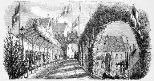 The Illustrated London News etching from 1854. The railway station at Flensburg, Germany Poster Print by John Short / Design Pics - Item # VARDPI12332141