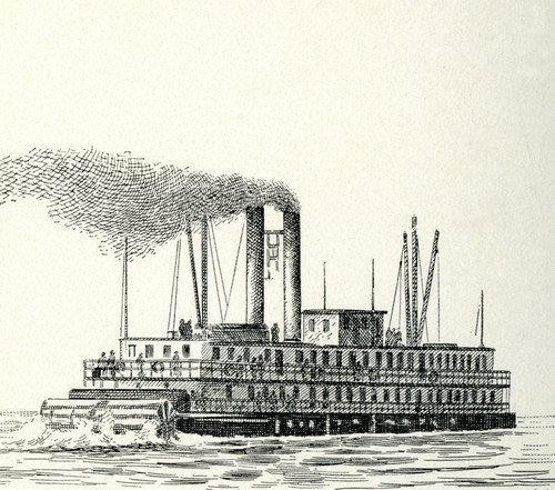 A 19th Century North American Riverboat.  From Enciclopedia Ilustrada Segui, Published C. 1900 Poster Print by Ken Welsh / Design Pics - Item # VARDPI12323511