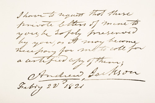 Andrew Jackson, 1767 - 1845. 7th President Of The United States Of America.  Hand Writing Sample. Poster Print by Ken Welsh / Design Pics - Item # VARDPI12323104
