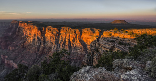 An extinct volcano near the edge of the Grand Canyon at sunset; Arizona, United States of America Poster Print by Debra Brash / Design Pics - Item # VARDPI12514101