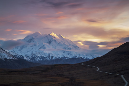 Long Exposure Photograph Of Sunset On Denali, Denali National Park; Alaska, United States Of America Poster Print by Kevan Dee / Design Pics - Item # VARDPI12318153