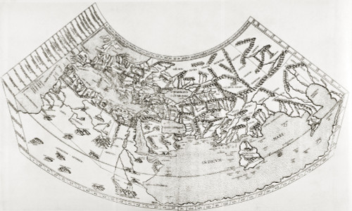 World Map From Ptolomy's Geographia From The Book The Quest For Cathay By Sir Percy Sykes Published 1936 Poster Print by Ken Welsh / Design Pics - Item # VARDPI1862722