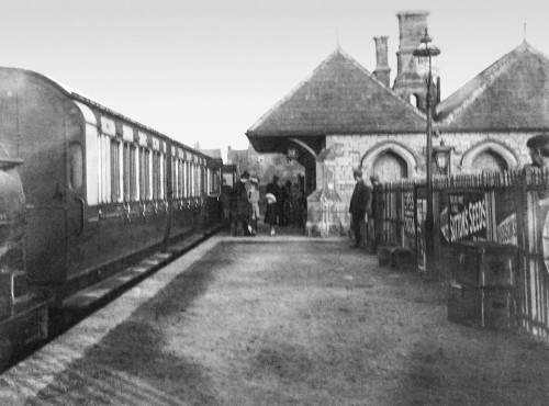 Faringdon train station depicted from a magic lantern slide, circa 1900; Faringdon, Oxfordshire, England Poster Print by John Short / Design Pics - Item # VARDPI12509849 Faringdon train station depicted from a magic lantern slide, circa 1900; Faringdon, Oxfordshire, England Poster Print by John Short / Design Pics - Item # VARDPI12509849