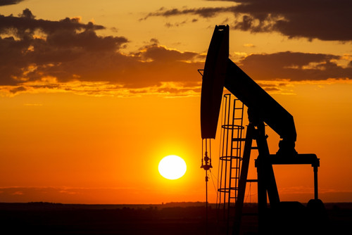 Silhouette Of A Pump Jack At Sunrise With A Colourful Orange Sun, Clouds And Sky; Alberta, Canada Poster Print by Michael Interisano / Design Pics - Item # VARDPI12331151