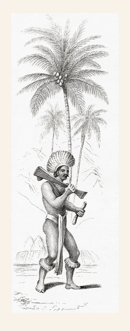 A Member Of The Carib Tribe Of Dutch Guyana, South America In The 19th Century.   From A 19th Century Print. Poster Print by Ken Welsh / Design Pics - Item # VARDPI12323431